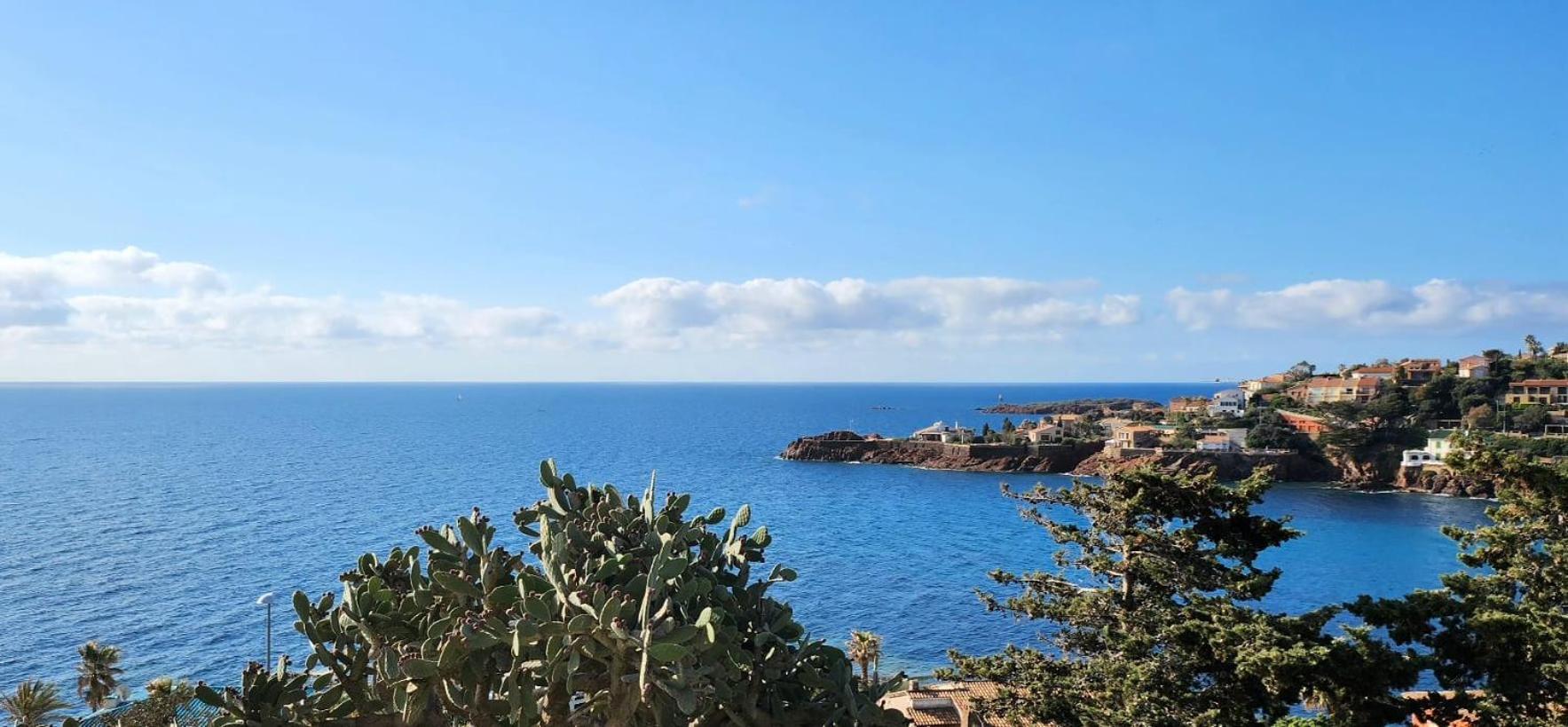 Petit Paradis Vue Mer- Plage Et Calanques A 3 Mn Saint-Raphaël Eksteriør bilde