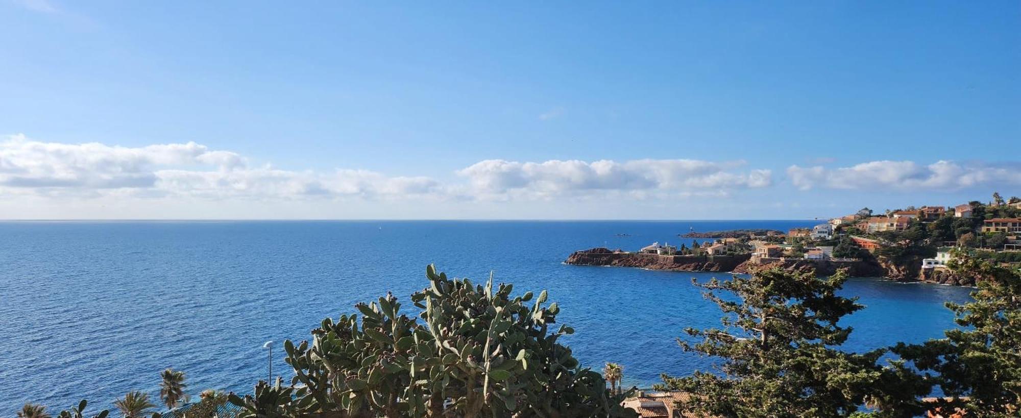 Petit Paradis Vue Mer- Plage Et Calanques A 3 Mn Saint-Raphaël Eksteriør bilde